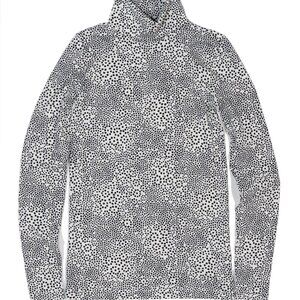 J.Crew Tissue turtleneck in allover dot-cotton-AS054-IVORY NAVY-NWT